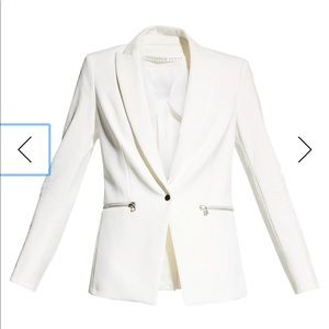 VERONICA BEARD SCUBA DICKEY JACKET WHITE SIZE 6. WORN ONCE.